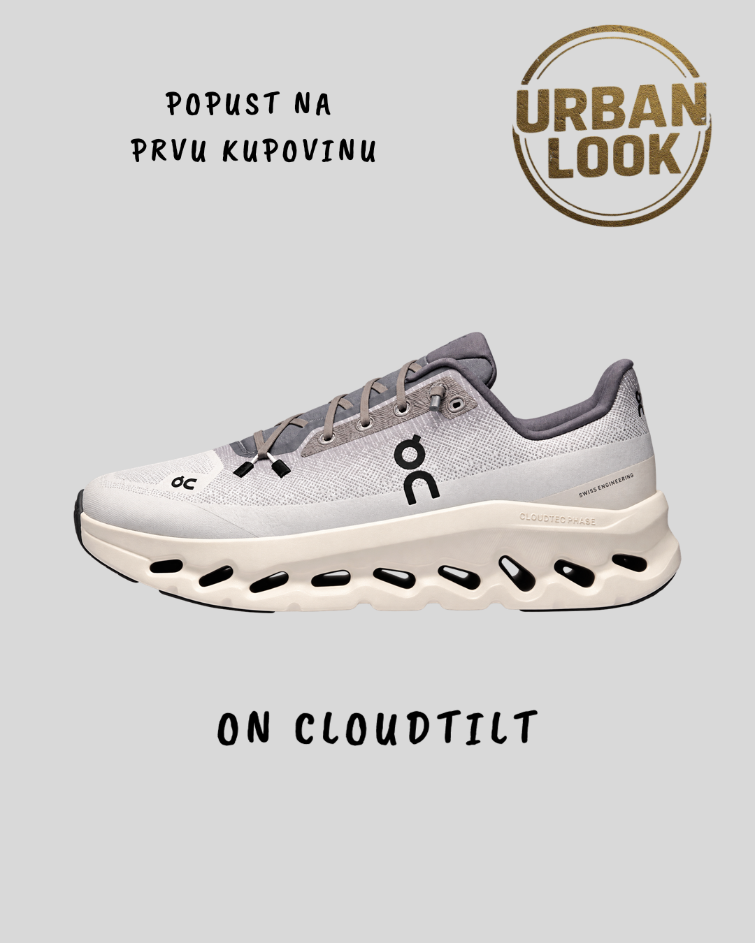 On Cloudtilt “Light Grey / Ivory”