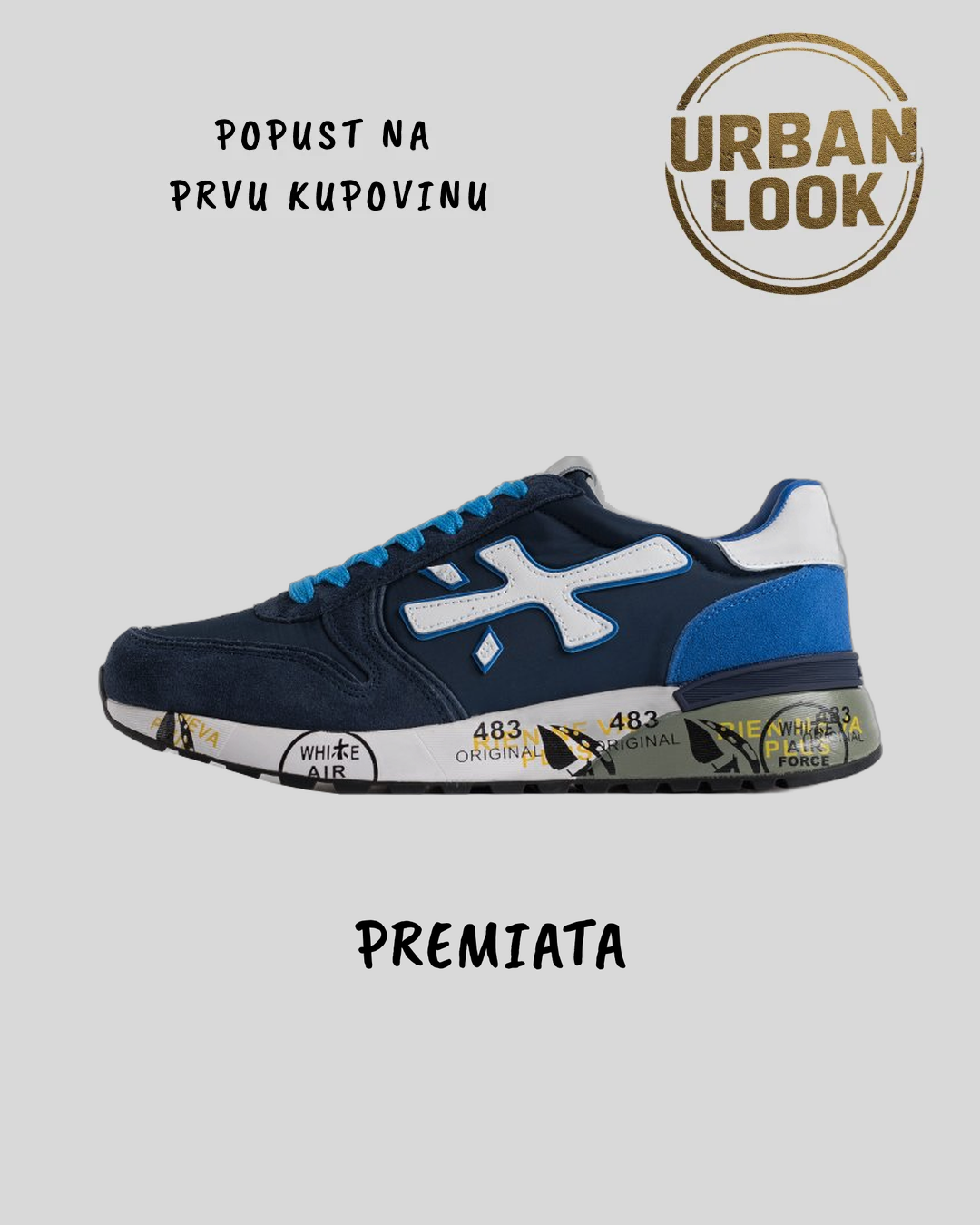 Premiata Mick "Navy White Blue"