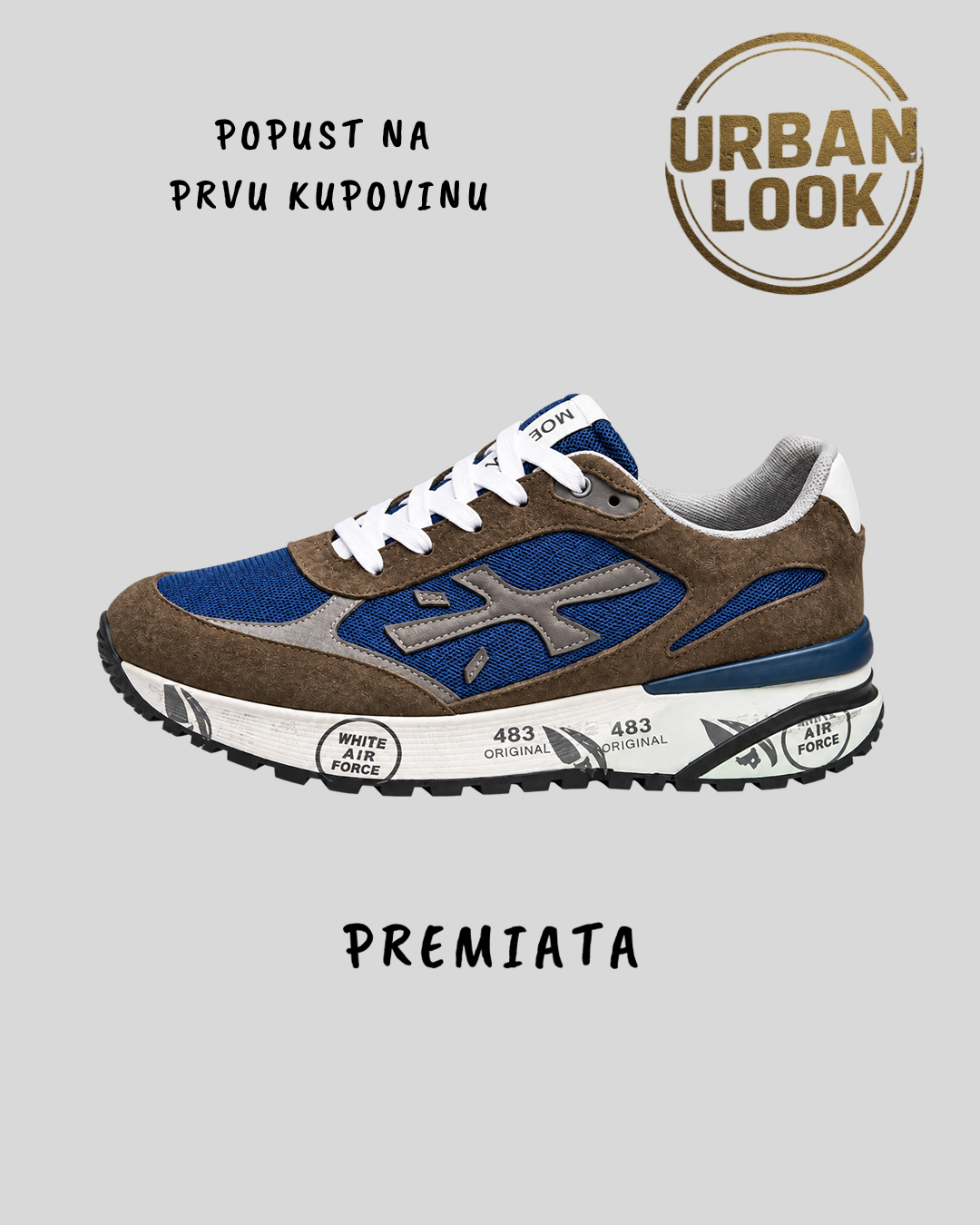Premiata 483 Brown / Navy