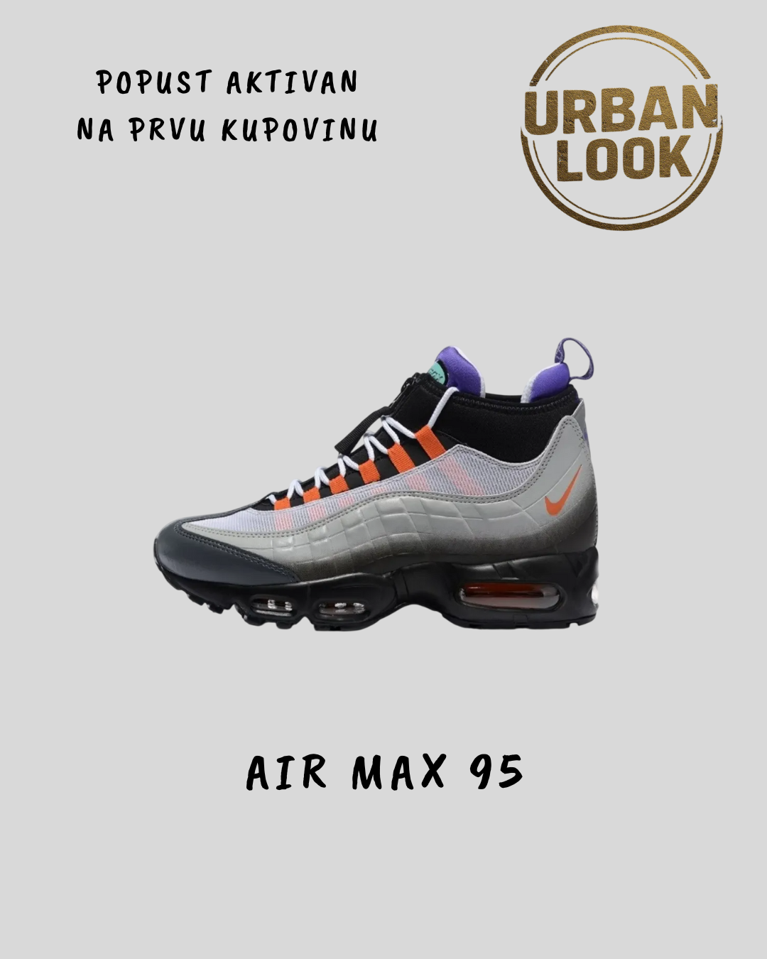 Nike Air Max 95 "Grey Gradient & Blaze Orange"
