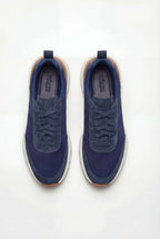 Brunello Cucinelli Knit Sneakers "Navy / White / Tan"