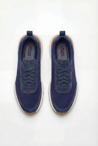Brunello Cucinelli Knit Sneakers "Navy / White / Tan"