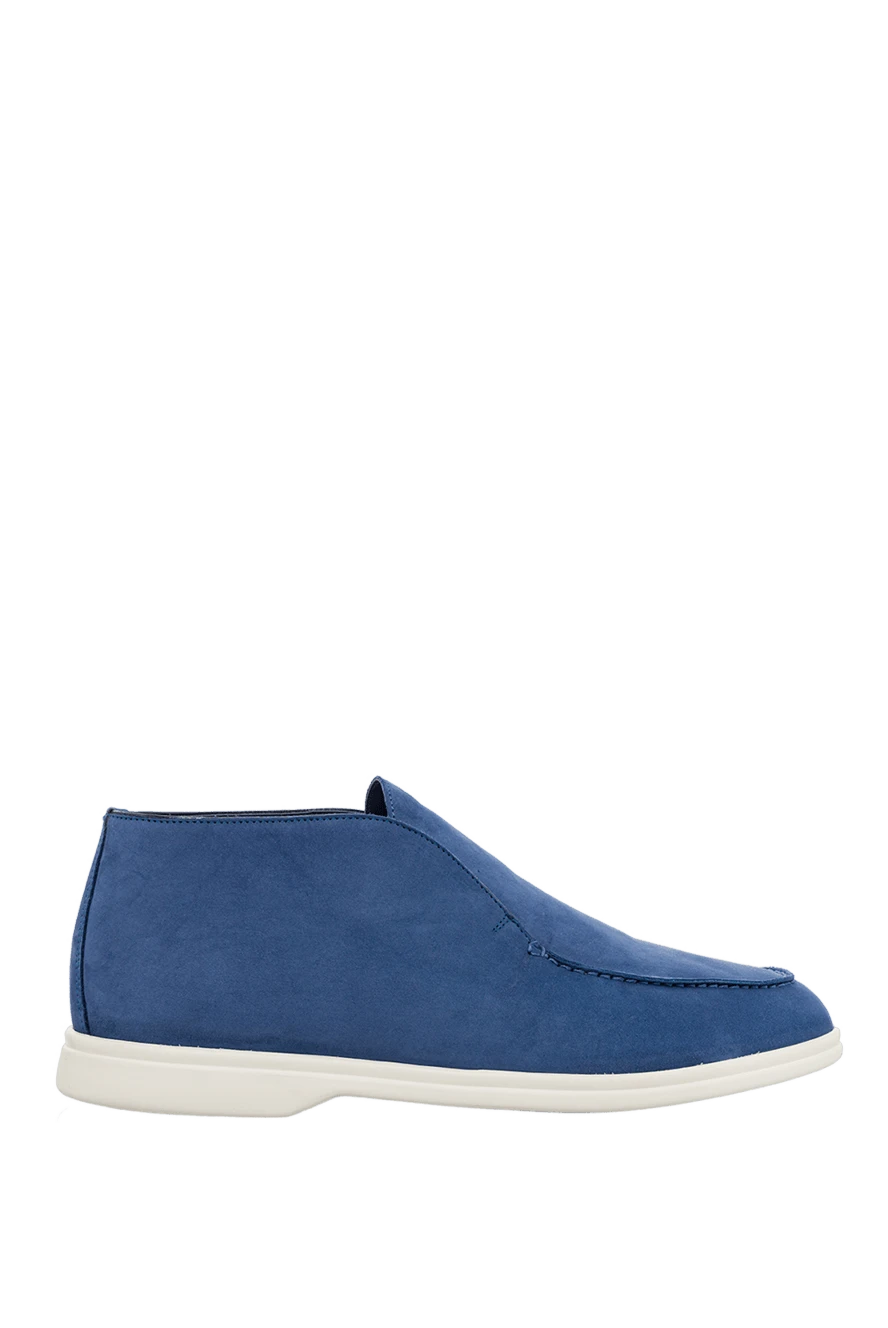 Cesare di Napoli "Blue nubuck loafers"