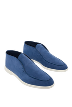 Cesare di Napoli "Blue nubuck loafers"