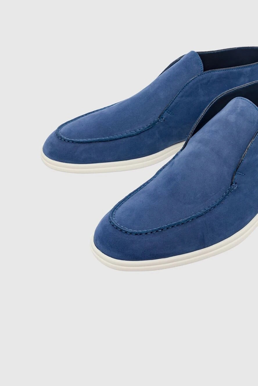 Cesare di Napoli "Blue nubuck loafers"