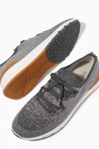 Brunello Cucinelli Knit Sneakers "Grey / Black / White"