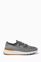 Brunello Cucinelli Knit Sneakers "Grey / Black / White"