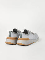 Brunello Cucinelli Knit Sneakers "Silver Grey / White"