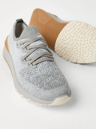 Brunello Cucinelli Knit Sneakers "Silver Grey / White"