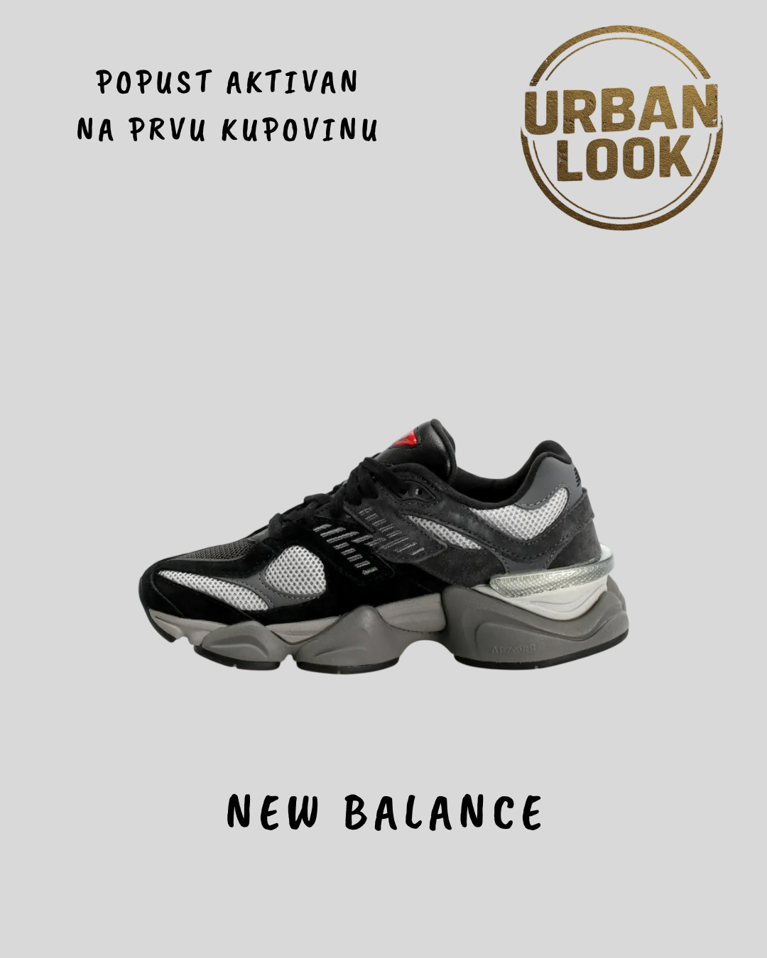 New Balance 9060 "Black/White/Red"