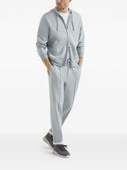 Brunello Cucinelli Knit Sneakers "Charcoal / White / Tan"