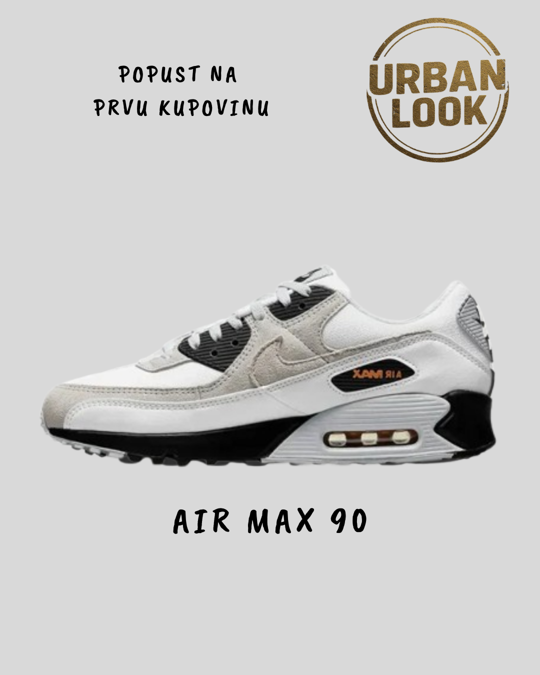Air Max 90 "White Black Hot Curry"