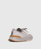 Brunello Cucinelli Knit Sneakers "Light Grey / White / Tan"