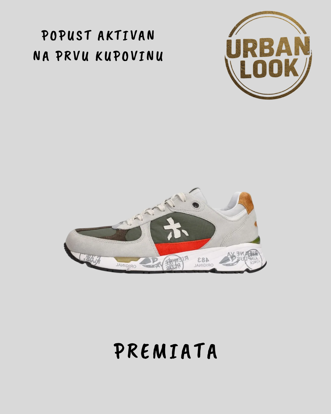 Premiata Mick "Olive & Grey"