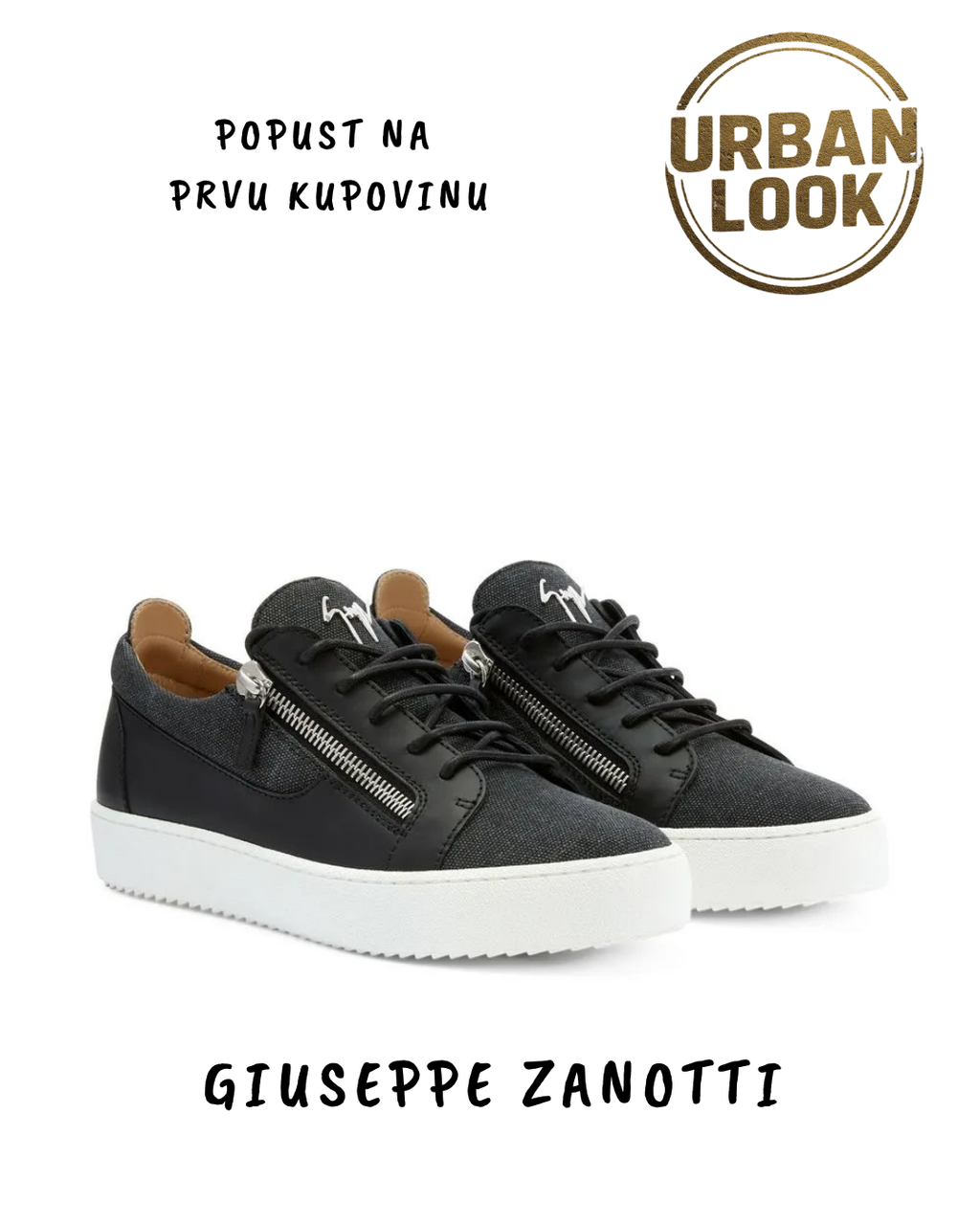 Giuseppe Zanotti - Black Textured Leather