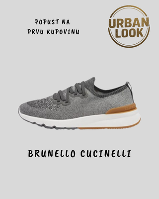 Brunello Cucinelli Knit Sneakers "Grey / Black / White"