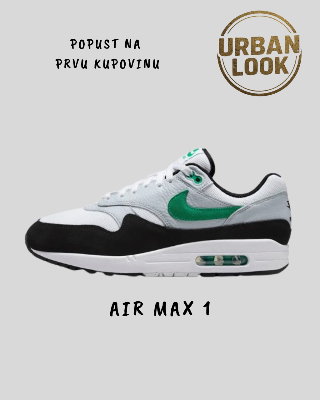 Nike Air Max 1 "Platinum White Green"