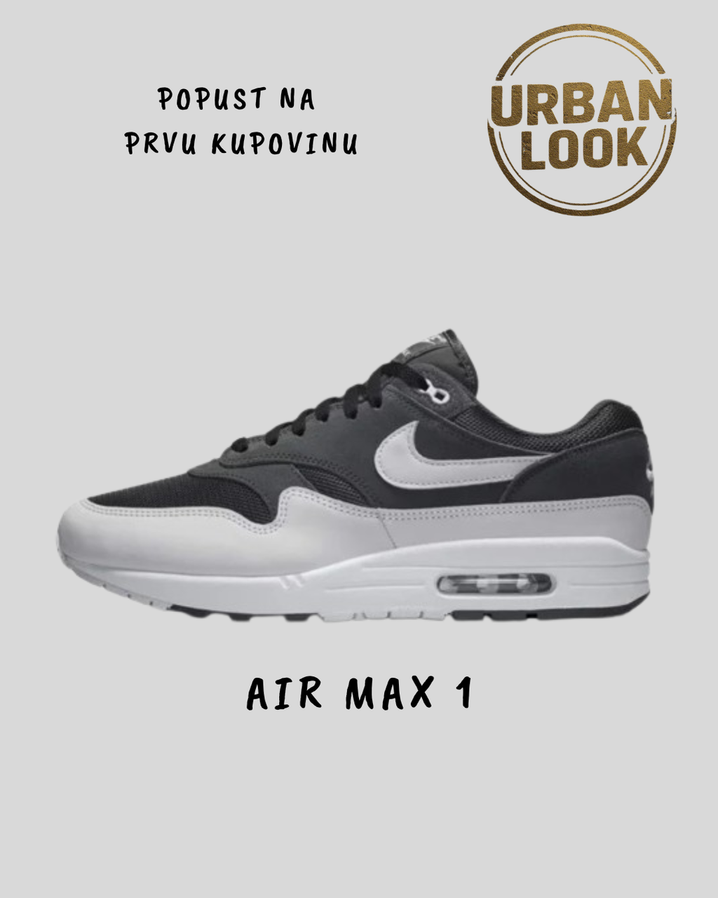 Nike Air Max 1 Essential "Off Noir/Vast Grey"