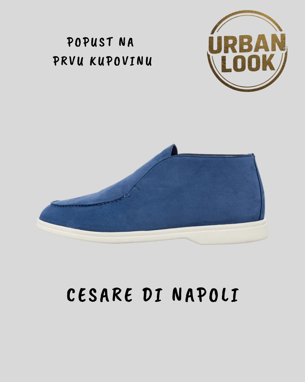 Cesare di Napoli "Blue nubuck loafers"