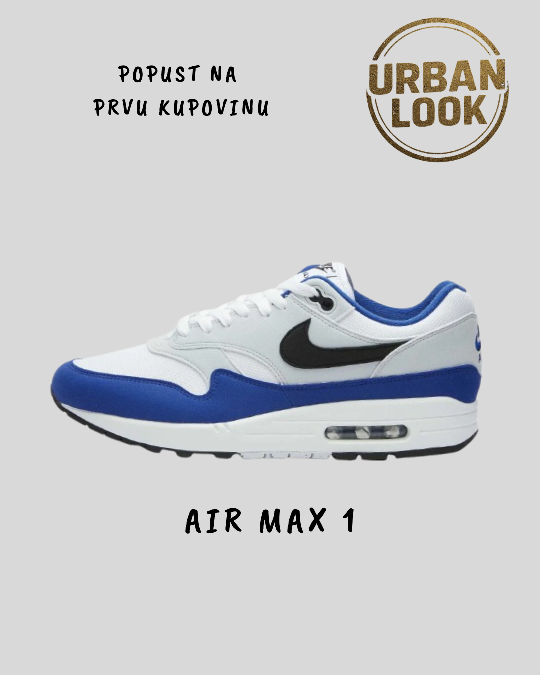 Nike Air Max 1 "White/Black"
