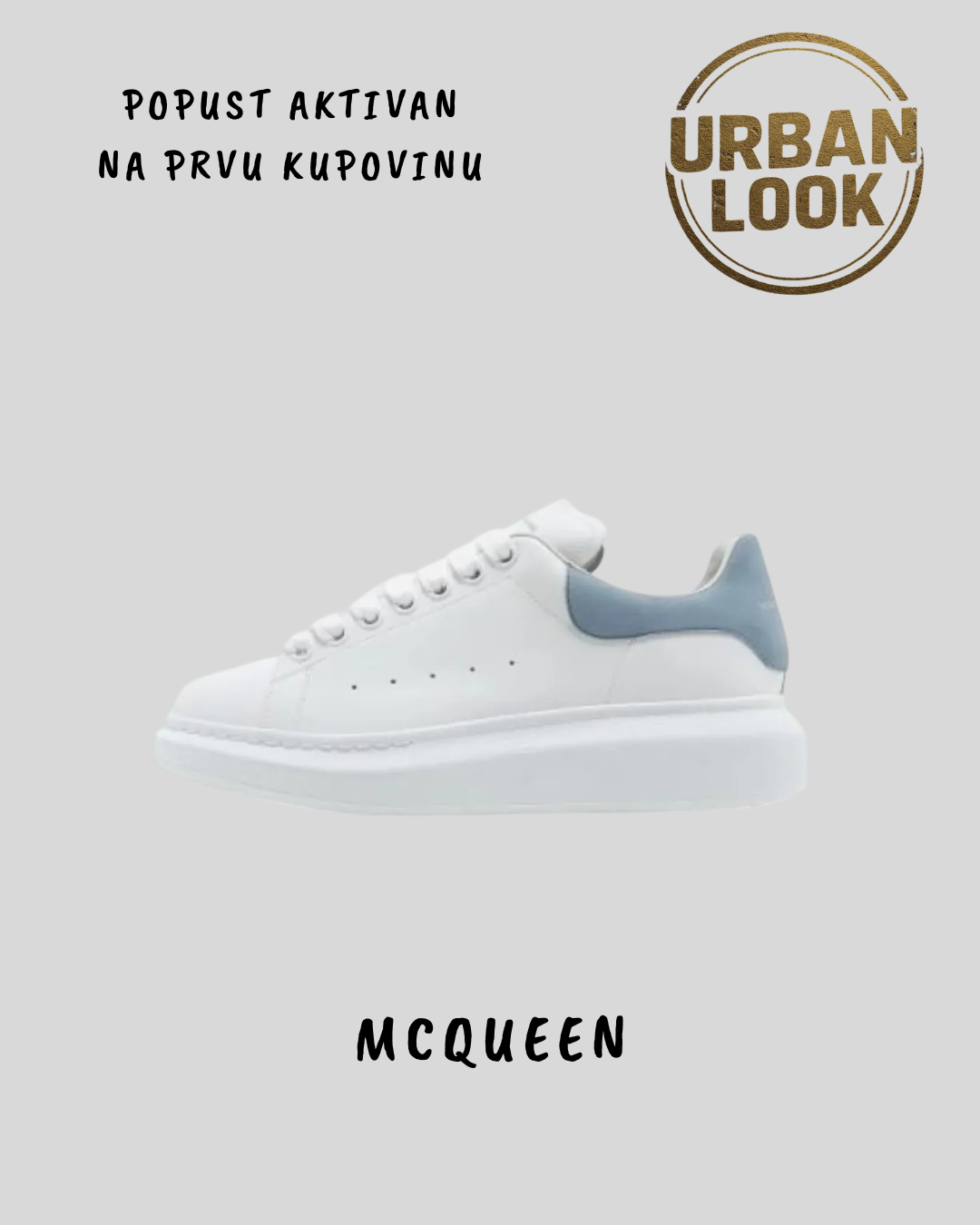 Alexander McQueen Oversized "White & Paris Blue"