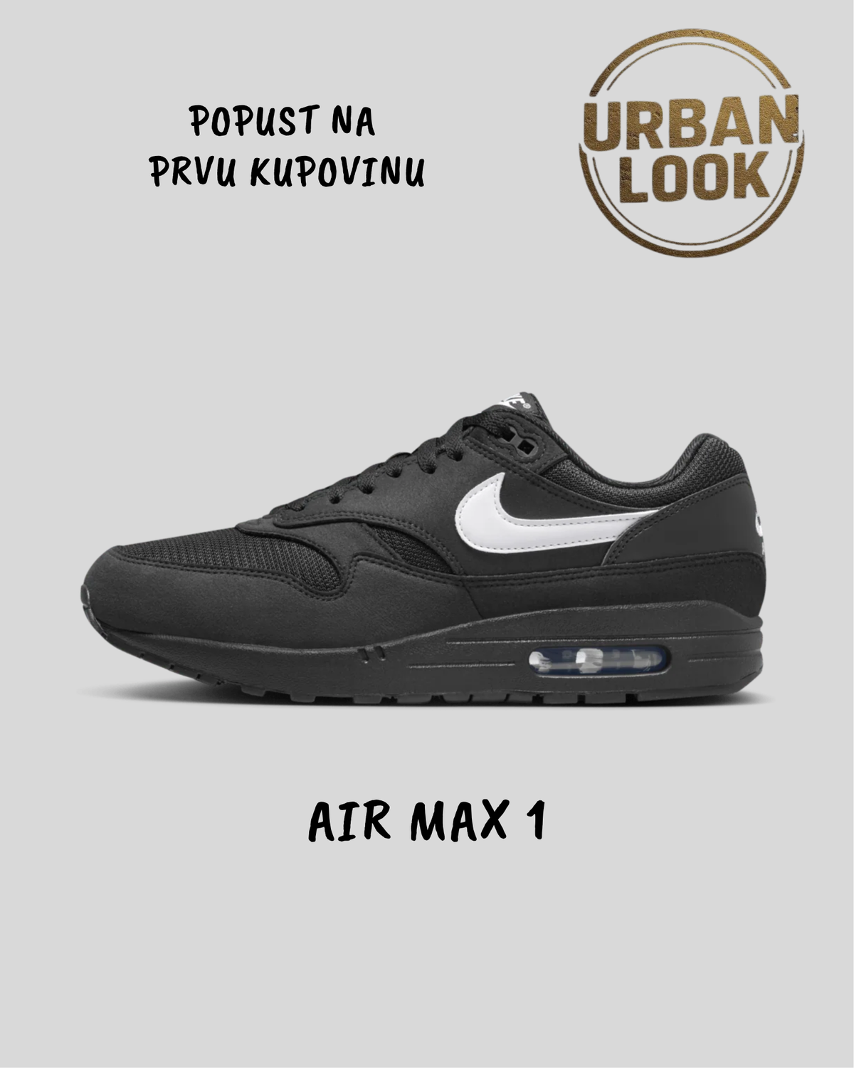 Nike Air Max 1 “Black/White”