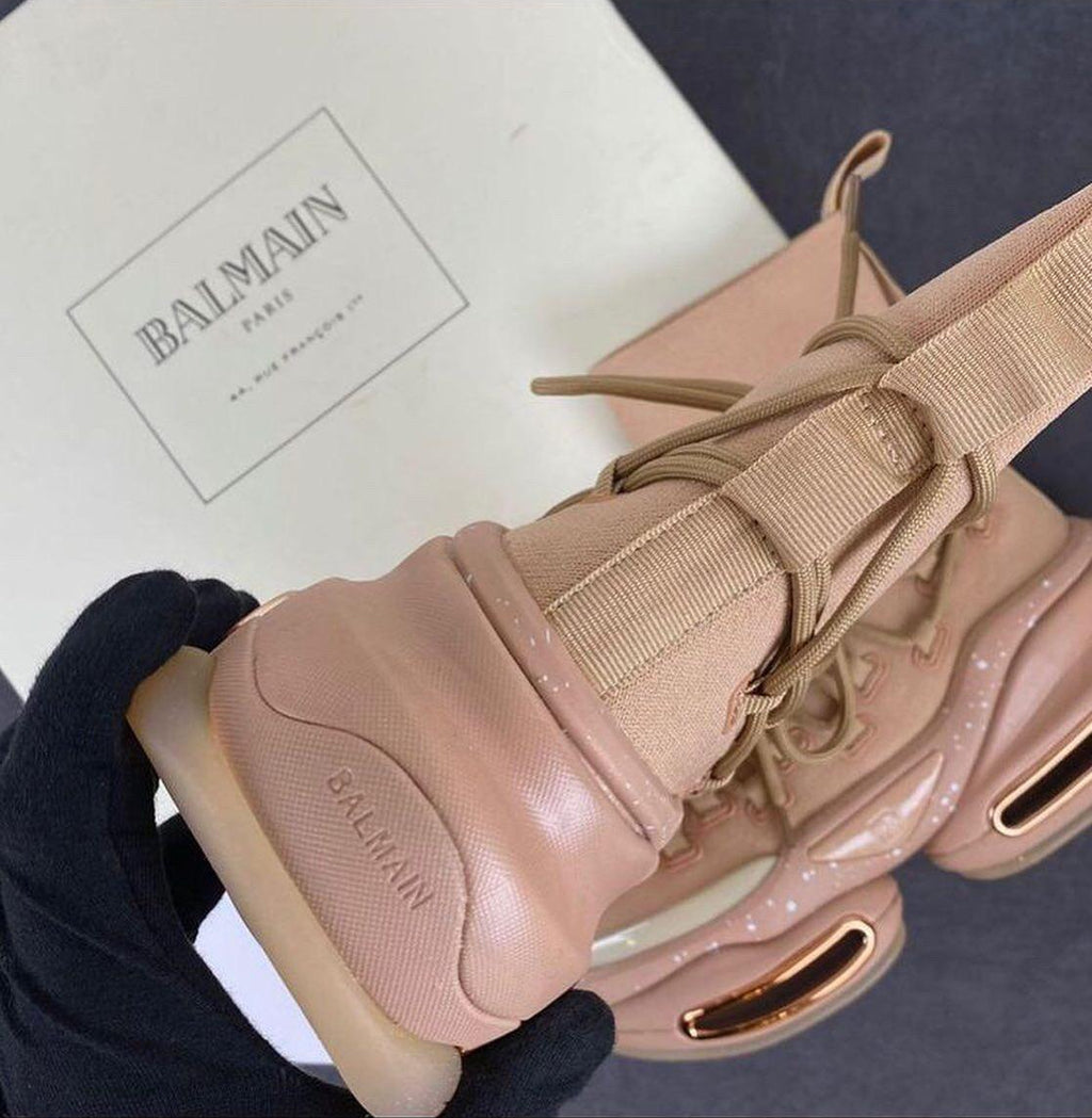 Balmain B-Bold High-Top “Beige"