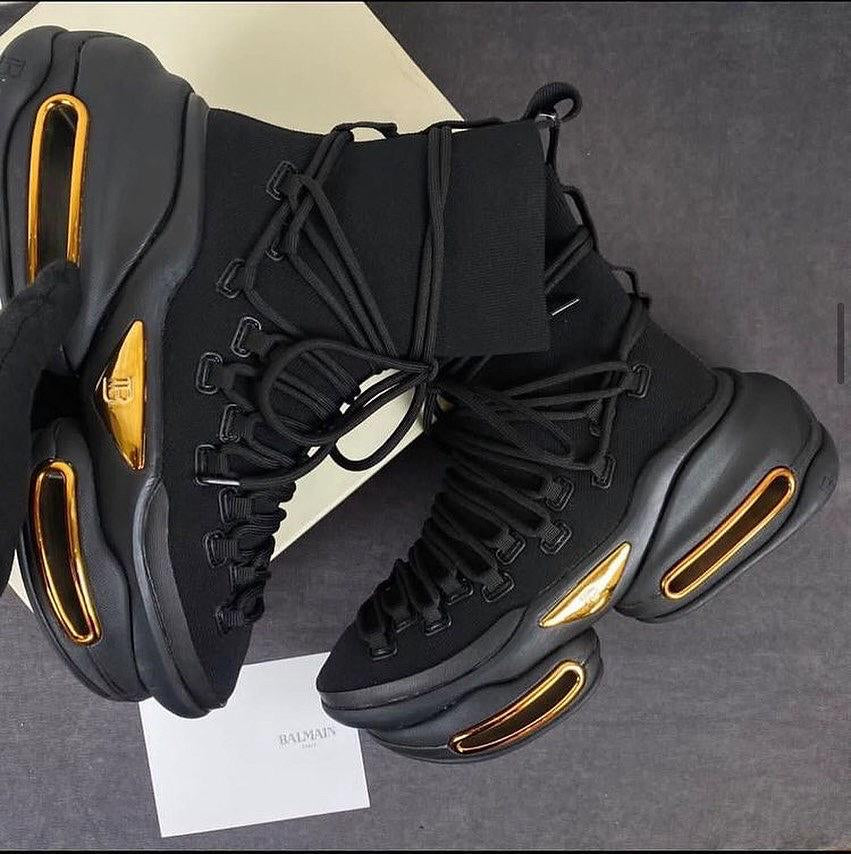 Balmain B-Bold High-Top “Black/Gold”