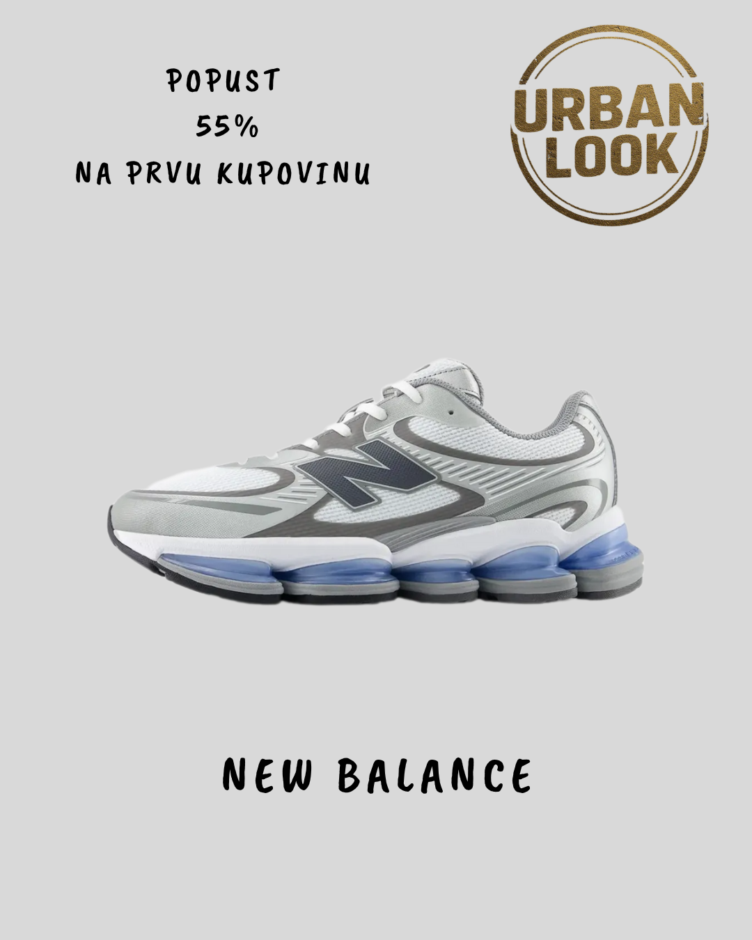 New Balance Shox White/Grey