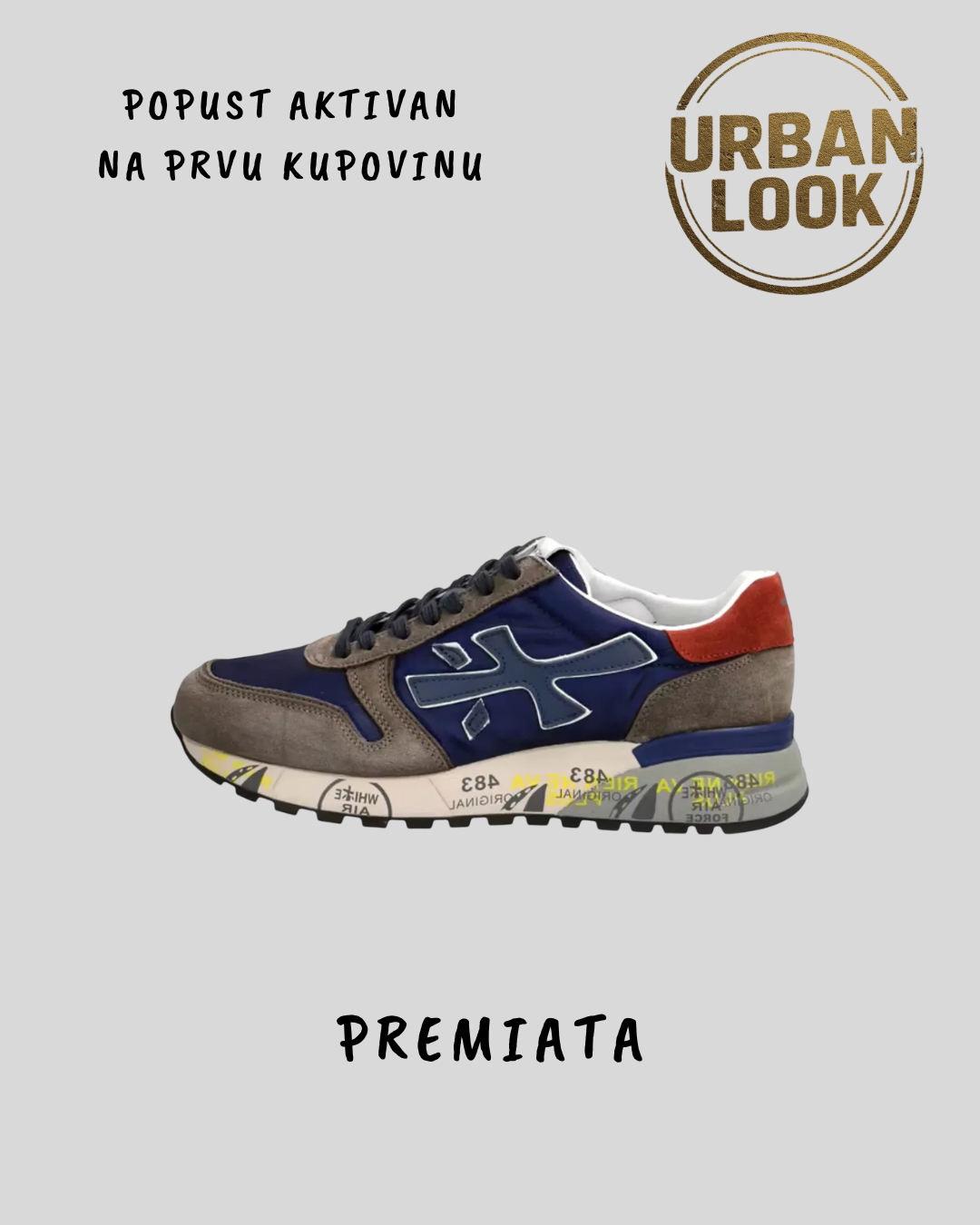 Premiata Mick "Blue & Terracotta"