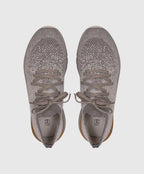 Brunello Cucinelli Knit Sneakers "Light Grey / White / Tan"