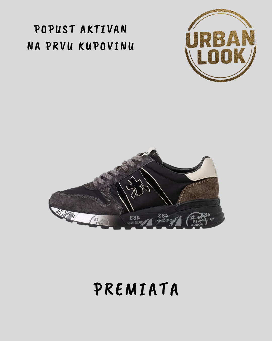 Premiata Sharky "Urban Graphite & Suede"