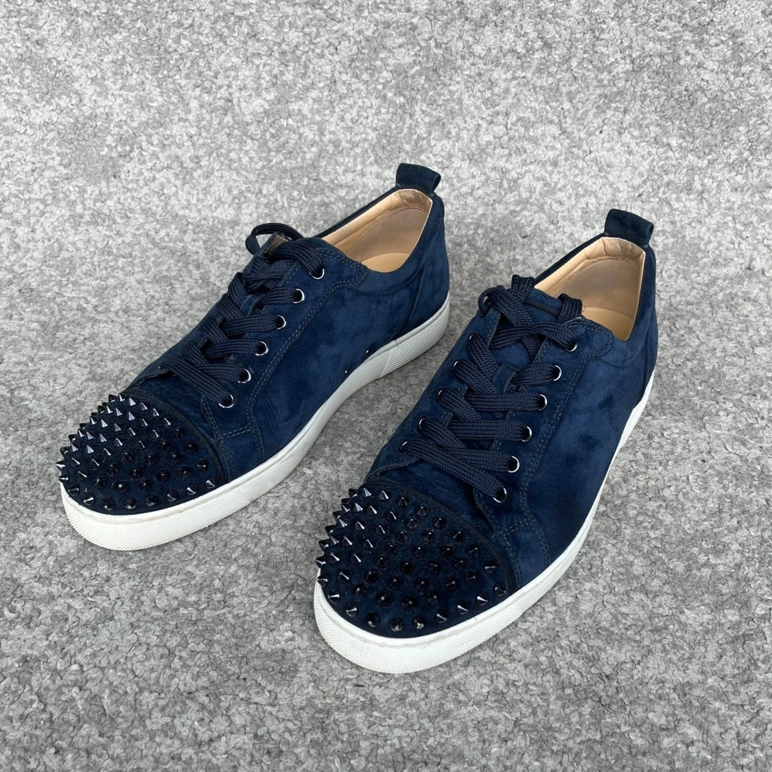 Christian Louboutin Low Sneaker – Black / White Sole (Spikes)