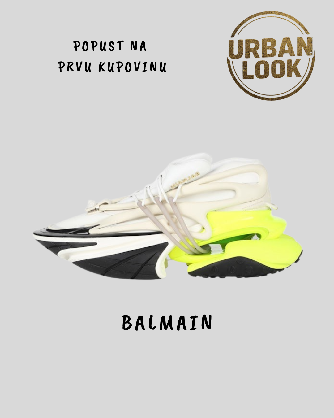 Balmain Unicorn "White Black Neon Green"