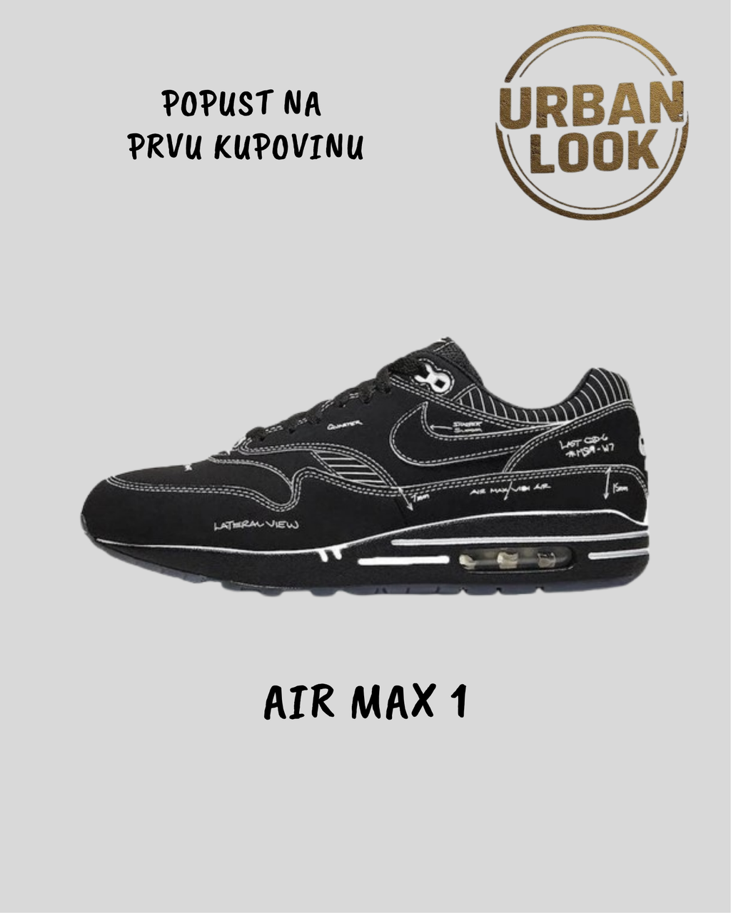 Nike Air Max 1 “Sketch To Shelf Black”