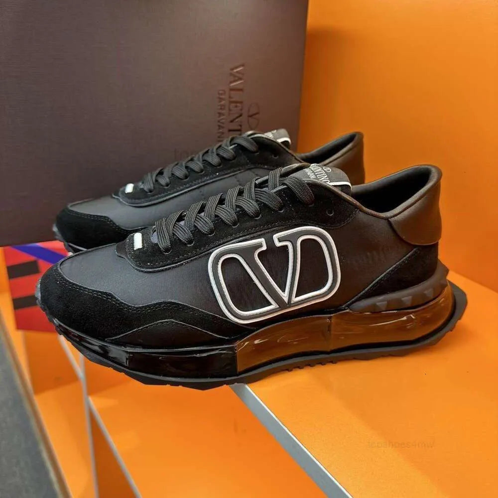 Valentino Garavani Bounce Sneaker – Black / Transparent Sole
