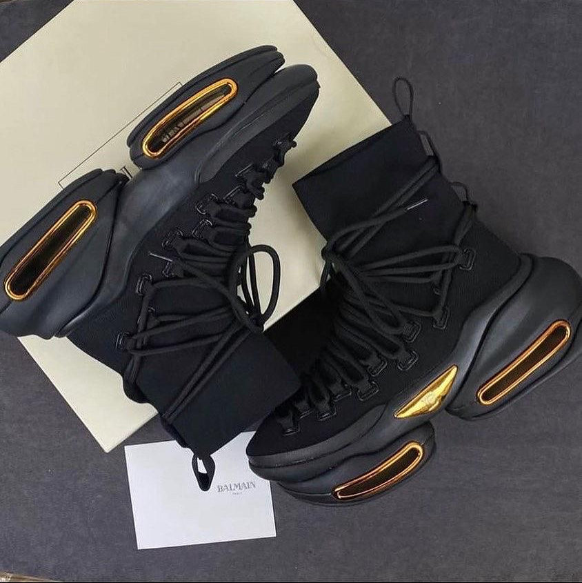Balmain B-Bold High-Top “Black/Gold”