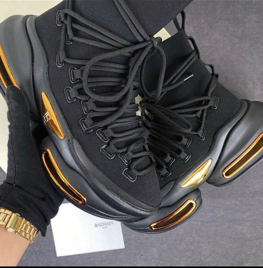 Balmain B-Bold High-Top “Black/Gold”