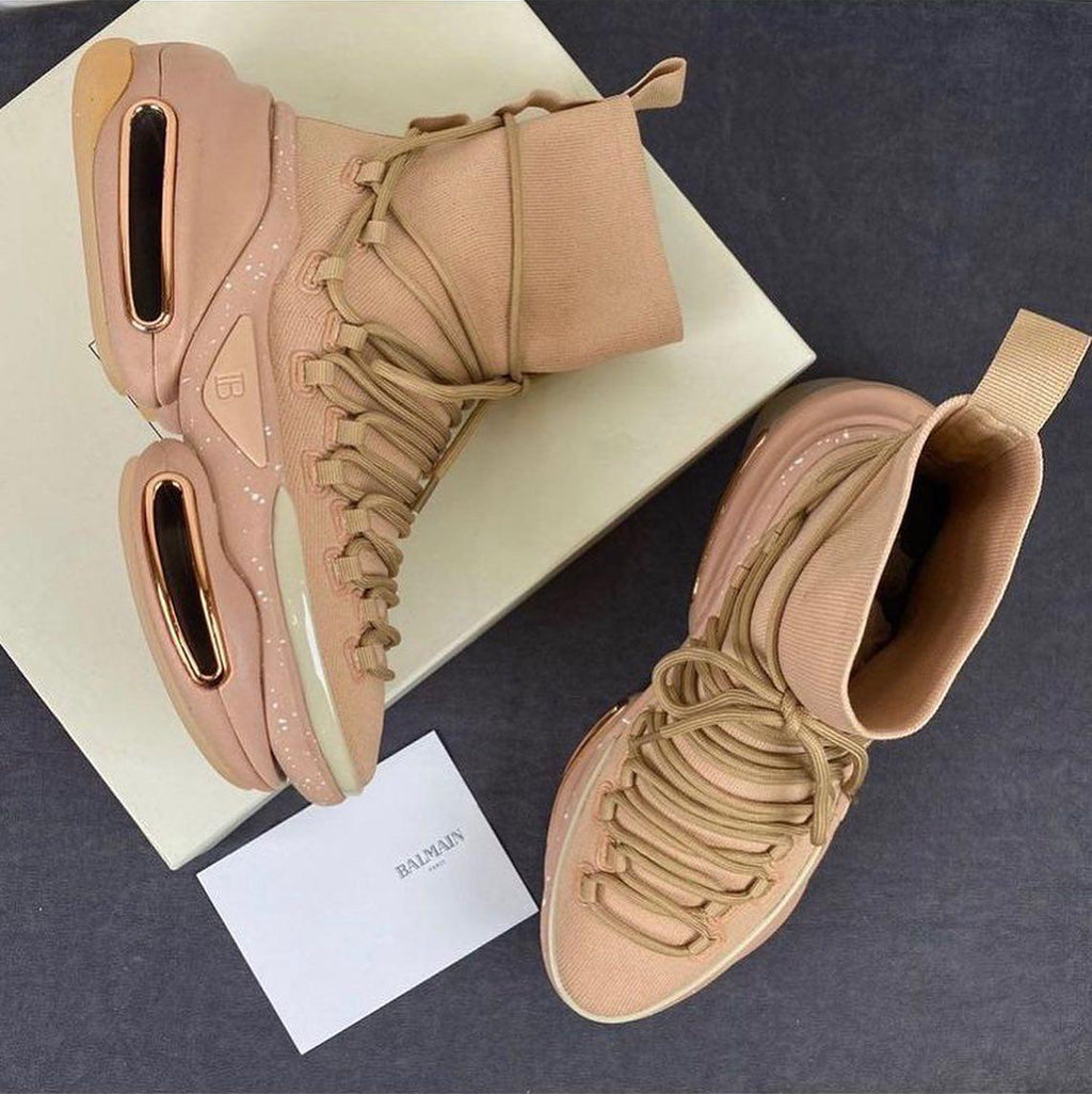 Balmain B-Bold High-Top “Beige"