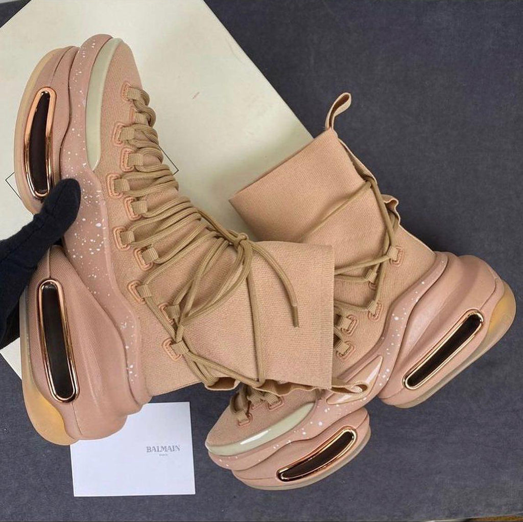 Balmain B-Bold High-Top “Beige"
