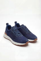 Brunello Cucinelli Knit Sneakers "Navy / White / Tan"