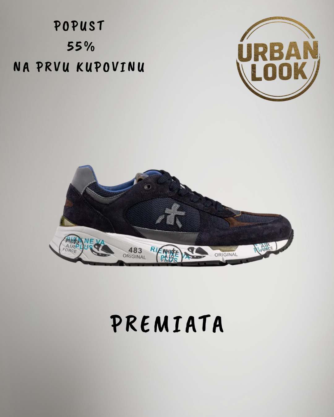 Premiata “Navy Brown”