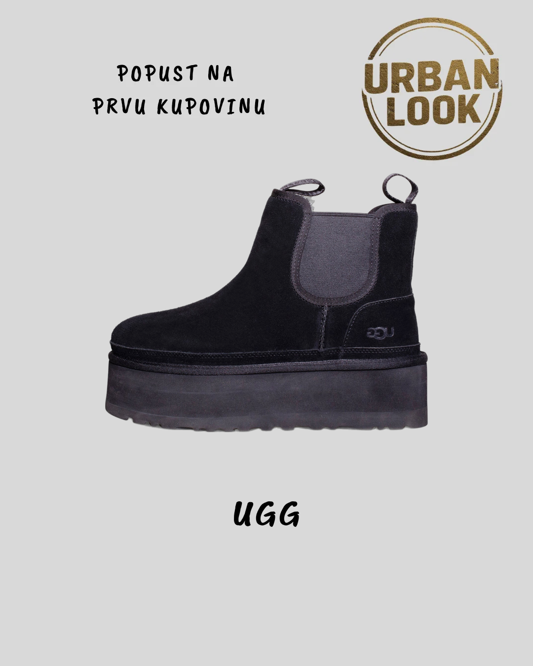 UGG Neumel Platform Chelsea Black