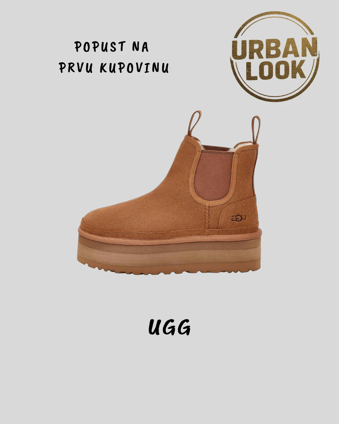 UGG Neumel Platform Chelsea Chestnut