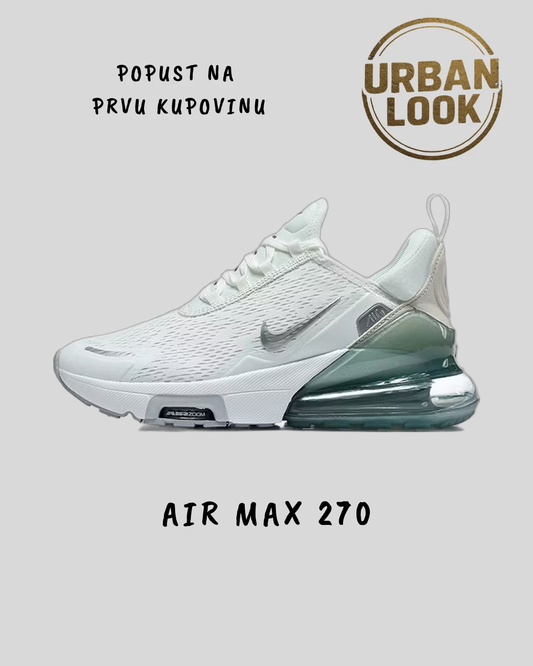 Nike Air Max 270 Hybrid White Mint Green — UrbanLook naslovna