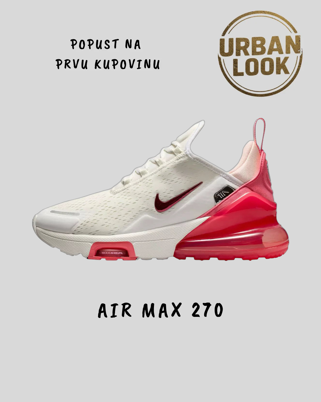 Nike Air Max 270 Premium Red Metallic Silver — UrbanLook naslovna