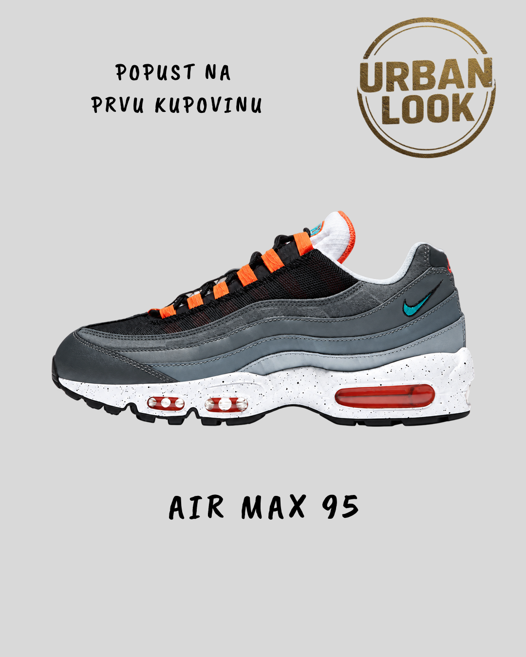 Nike Air Max 95 "Black Aquamarine Orange" – UrbanLook