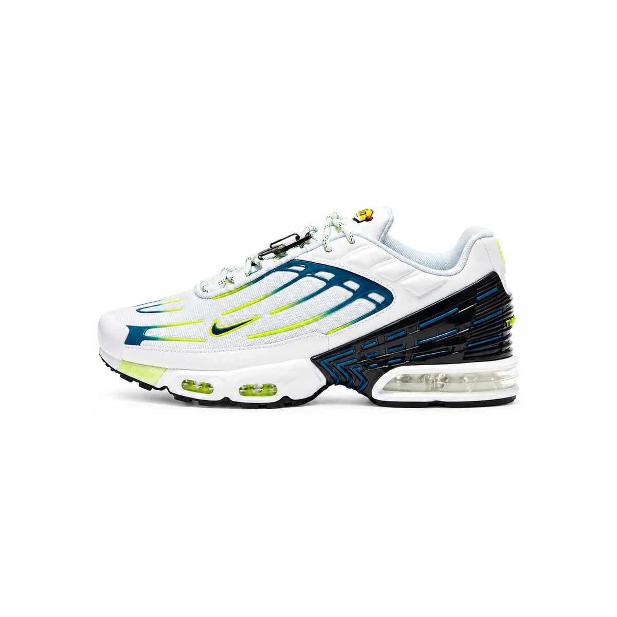 Nike Air Max Plus 3 (White Navy Volt) — bočni prikaz