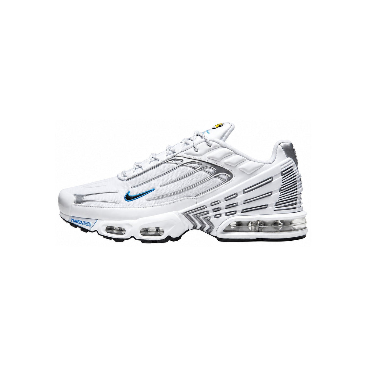Nike Air Max Plus 3 (White Silver Blue) — bočni prikaz