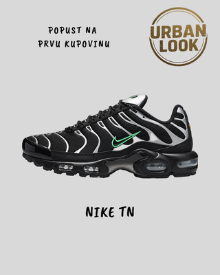 Nike Air Max Plus (Black Silver Green Strike) — naslovna
